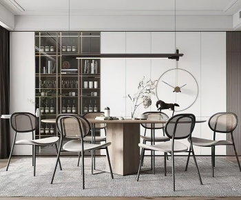 Modern Dining Table And Chairs-ID:590208055