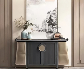 New Chinese Style Side Cabinet/Entrance Cabinet-ID:111844064