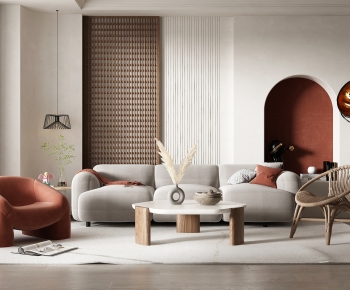 Wabi-sabi Style Sofa Combination-ID:365297084