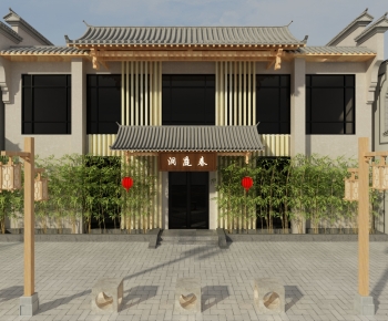 New Chinese Style Facade Element-ID:300106054