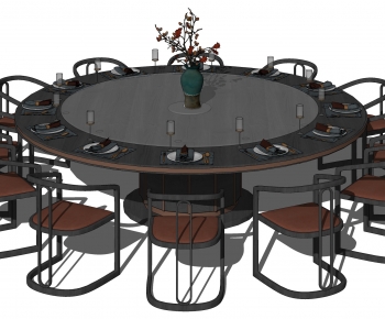 New Chinese Style Dining Table And Chairs-ID:517926931