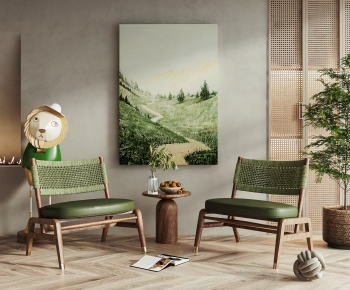 Wabi-sabi Style Lounge Chair-ID:794178962