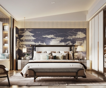 New Chinese Style Bedroom-ID:761006125