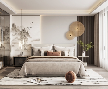 New Chinese Style Bedroom-ID:664720065