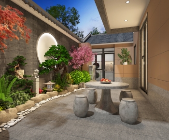 New Chinese Style Courtyard/landscape-ID:469621902
