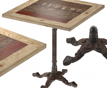 Industrial Style Leisure Table And Chair-ID:509437082