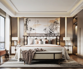New Chinese Style Bedroom-ID:181000223