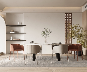 Modern Wabi-sabi Style Dining Room-ID:991842031