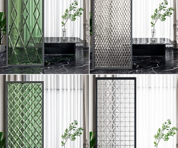 Modern Glass Screen Partition-ID:408420637