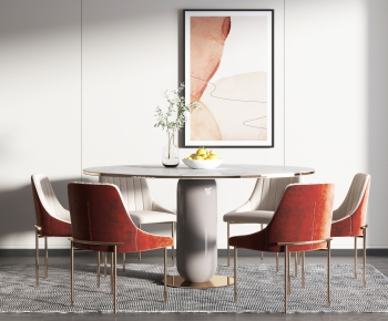 Modern Dining Table And Chairs-ID:923968089