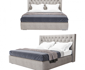 Modern Double Bed-ID:910522943