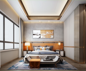 New Chinese Style Bedroom-ID:246742966