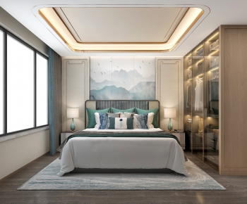 New Chinese Style Bedroom-ID:190151936