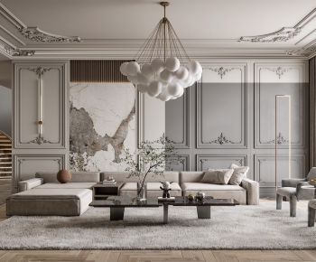 French Style A Living Room-ID:657197958