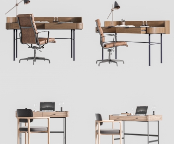 Modern Computer Desk And Chair-ID:537560945