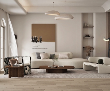Wabi-sabi Style A Living Room-ID:910131933