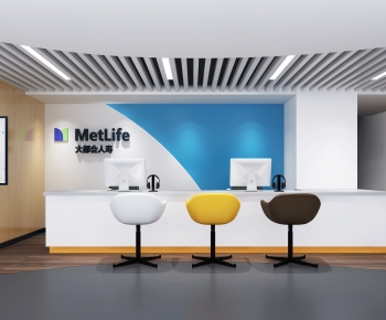 Modern Office Reception Desk-ID:500525005