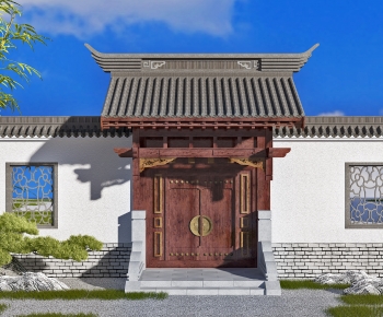 新中式庭院入口门头-ID:444899081