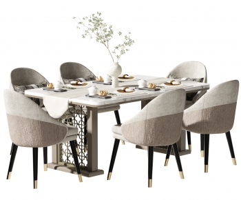 New Chinese Style Dining Table And Chairs-ID:373698957