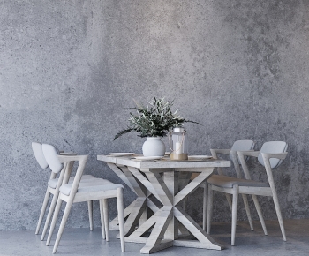 Wabi-sabi Style Dining Table And Chairs-ID:541382072