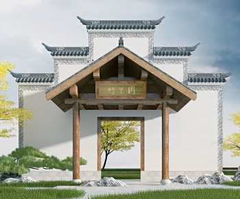 New Chinese Style Facade Element-ID:709800005