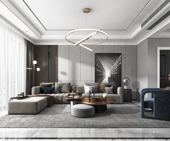 Modern A Living Room-ID:682663921