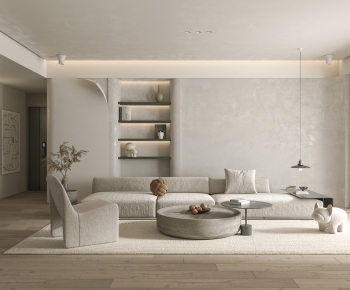 Wabi-sabi Style A Living Room-ID:651844984