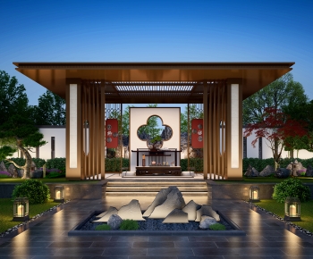 New Chinese Style Courtyard/landscape-ID:979804044