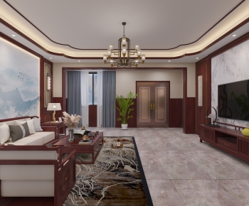 Chinese Style A Living Room-ID:808578019