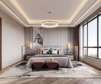 New Chinese Style Bedroom-ID:272897961