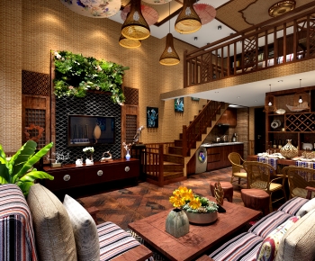 Southeast Asian Style A Living Room-ID:881036046