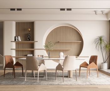 Modern Wabi-sabi Style Dining Room-ID:247953897