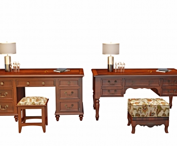 American Style Computer Desk And Chair-ID:601588014