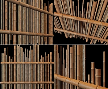 现代竹子栏杆护栏-ID:297723052