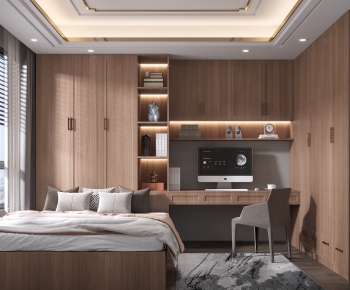 New Chinese Style Bedroom-ID:657361985