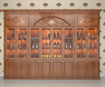 Simple European Style Wine Cabinet-ID:102376941