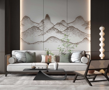 New Chinese Style Sofa Combination-ID:611069927