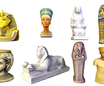 东南亚埃及古物雕塑摆件组合-ID:375793936