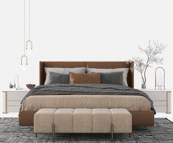 Modern Double Bed-ID:878026963