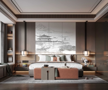 New Chinese Style Bedroom-ID:822813997