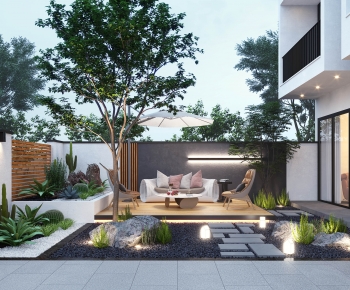 Modern Courtyard/landscape-ID:755805023