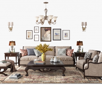 American Style Sofa Combination-ID:268934978