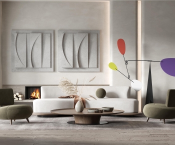 Wabi-sabi Style A Living Room-ID:456583986
