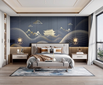 New Chinese Style Bedroom-ID:575493102