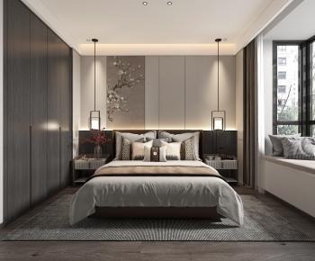 New Chinese Style Bedroom-ID:296114925