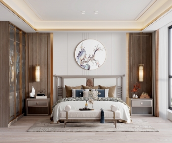 New Chinese Style Bedroom-ID:660954956