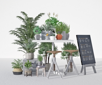 Modern Potted Green Plant-ID:741830112