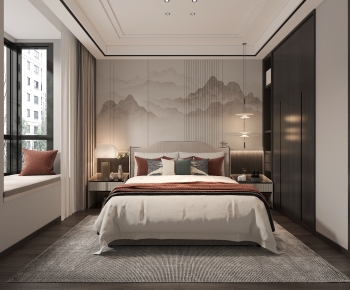 New Chinese Style Bedroom-ID:388963947