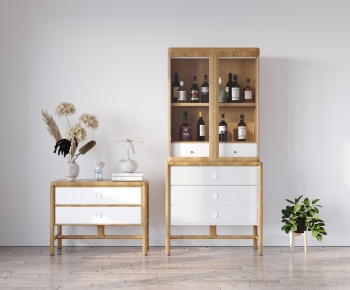 Nordic Style Wine Cabinet-ID:237385032