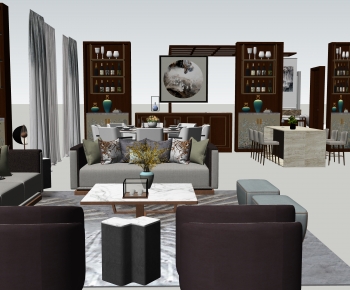 中式家具大全组合沙发餐桌椅-ID:515906105
